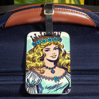 ヴィンテージかわいいプリンセス漫画 ラゲッジタグ