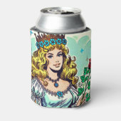 ヴィンテージかわいいプリンセス漫画 缶クーラー (缶裏面)