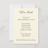 ヴィンテージかわいいベビーと子犬の住所の変更 案内状 (裏面)