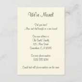 ヴィンテージかわいいベビーと子犬の住所の変更 案内状 (裏面)