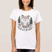 ヴィンテージかわいいベビーキツネ Tシャツ (正面)