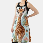 ヴィンテージかわいいベビーキリン柄 エプロン (インサイチュ)