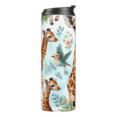 ヴィンテージかわいいベビーキリン柄 タンブラー (回転左)