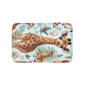 ヴィンテージかわいいベビーキリン柄 バスマット (正面)