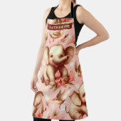 ヴィンテージかわいいベビーゾウ模様 エプロン (インサイチュ)