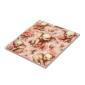 ヴィンテージかわいいベビーゾウ模様 タイル (側面)