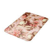 ヴィンテージかわいいベビーゾウ模様 バスマット (アングル)