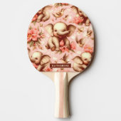 ヴィンテージかわいいベビーゾウ模様 卓球ラケット (裏面)