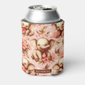 ヴィンテージかわいいベビーゾウ模様 缶クーラー (缶裏面)