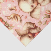 ヴィンテージかわいいベビーゾウ模様 薄葉紙 (詳細)