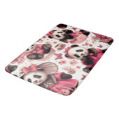 ヴィンテージかわいいベビーパンダシームレス バスマット (アングル)