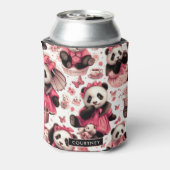 ヴィンテージかわいいベビーパンダシームレス 缶クーラー (缶裏面)