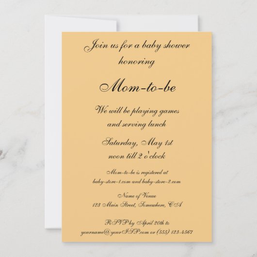 ヴィンテージかわいいベビーボトル子犬、赤ちゃんシャワー 招待状 (裏面)