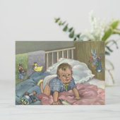 ヴィンテージかわいいベビー遊ズインクリブ,子供の昼寝時間 (スタンド正面)