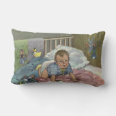 ヴィンテージかわいいベビー遊ズインクリブ,子供の昼寝時間 ランバークッション (裏面)