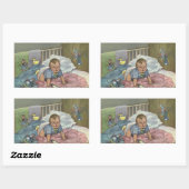 ヴィンテージかわいいベビー遊ズインクリブ，子供の昼寝時間 長方形シール (シート)