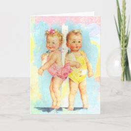 ヴィンテージかわいいベビー カード