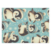 ヴィンテージかわいいペンギン テーブルクロス (正面(横))