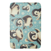 ヴィンテージかわいいペンギン バスマット (正面縦)