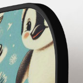 ヴィンテージかわいいペンギン ピックルボールラケット (左詳細)