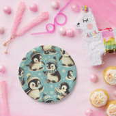 ヴィンテージかわいいペンギン ペーパープレート (パーティー)