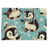 ヴィンテージかわいいペンギン ラージペーパーバッグ (裏面)