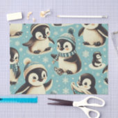 ヴィンテージかわいいペンギン 薄葉紙 (クラフト)