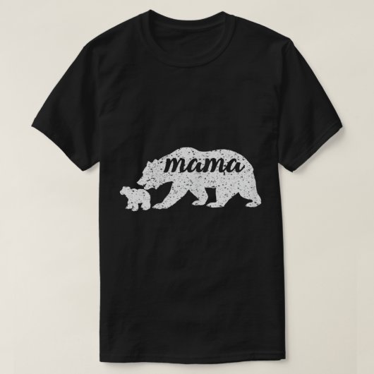ヴィンテージかわいいママベアアンドカブ Tシャツ (デザイン正面)
