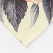 ヴィンテージかわいいマルチーズイラストレーション フリースブランケット (角)