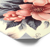 ヴィンテージかわいいマルチーズイラストレーション ポスター (角)