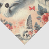 ヴィンテージかわいいマルチーズ犬 薄葉紙 (詳細)