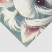 ヴィンテージかわいいマルチーズ絵画ズ 薄葉紙 (詳細)