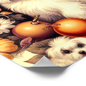 ヴィンテージかわいいマルチーズ ポスター (角)