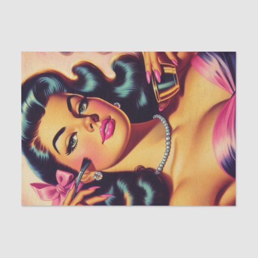 ヴィンテージかわいいメイクアップ 薄葉紙 (正面)