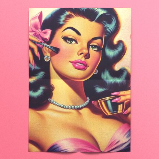 ヴィンテージかわいいメイクアップ 薄葉紙