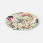 ヴィンテージかわいいユニコーン ペーパープレート (アングル)