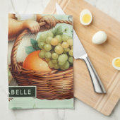 ヴィンテージかわいいリス絵画ズ キッチンタオル (四つ折り)