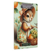 ヴィンテージかわいいリス絵画ズ クリップボード (右)