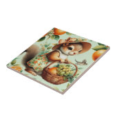 ヴィンテージかわいいリス絵画ズ タイル (側面)