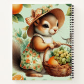 ヴィンテージかわいいリス絵画ズ ノートブック (裏面)