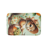 ヴィンテージかわいいリス絵画ズ バスマット (正面)