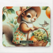 ヴィンテージかわいいリス絵画ズ マウスパッド (正面)