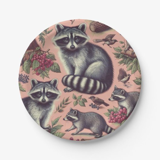 ヴィンテージかわいいルーン ペーパープレート (正面)