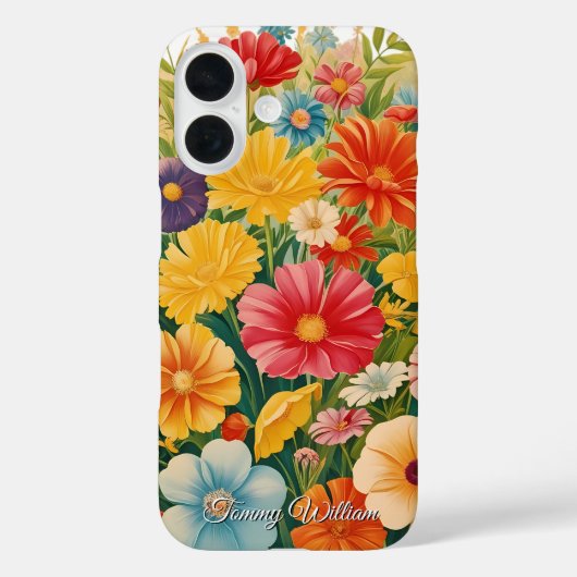 ヴィンテージかわいいレトログルービーヒッピー花 Case-Mate iPhoneケース (裏面)