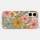 ヴィンテージかわいいレトログルービーヒッピー花 Case-Mate iPhoneケース (裏面 (横))