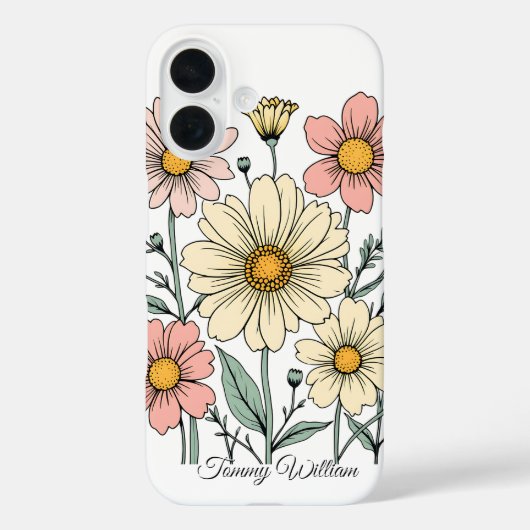 ヴィンテージかわいいレトログルービーヒッピー花 Case-Mate iPhoneケース (裏面)