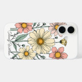 ヴィンテージかわいいレトログルービーヒッピー花 Case-Mate iPhoneケース (裏面 (横))