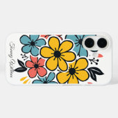 ヴィンテージかわいいレトログルービーヒッピー花 Case-Mate iPhoneケース (裏面 (横))