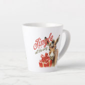 ヴィンテージかわいいロバはクリスマス中ずっと カフェラテマグ (右アングル)