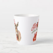 ヴィンテージかわいいロバはクリスマス中ずっと カフェラテマグ (正面)